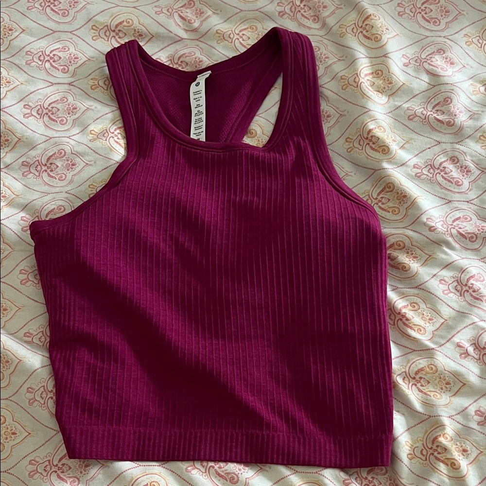 Lululemon Athletica Deep Purple Ribbed Tank Top